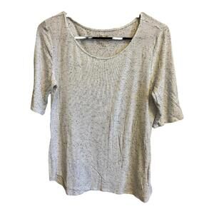 Apt. 9 | Women's Gray White Tee | Size Medium | 0893